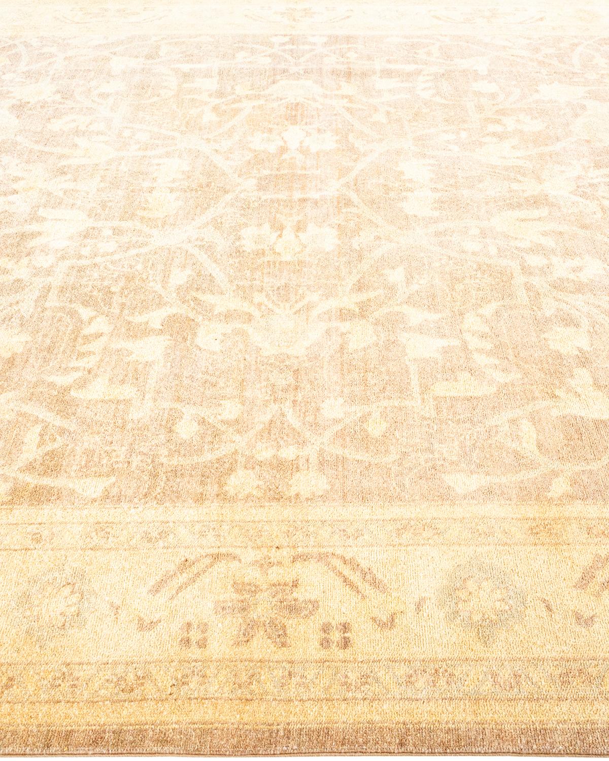 One-Of-A-Kind Hand Knotted Tribal Eclectic Gray Area Rug In New Condition For Sale In Norwalk, CT