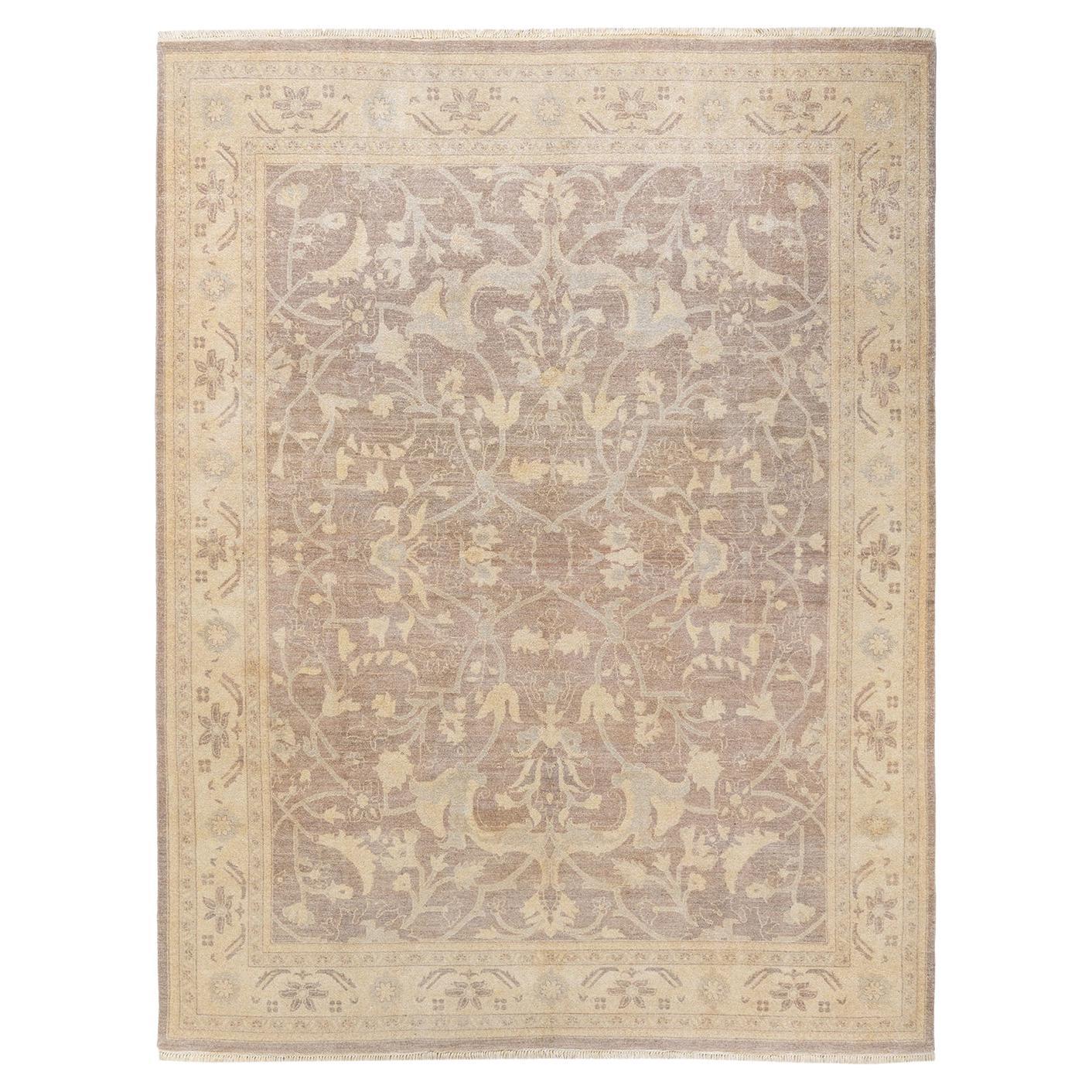 One-Of-A-Kind Hand Knotted Tribal Eclectic Gray Area Rug