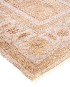 One-Of-A-Kind Hand Knotted Tribal Eclectic Orange Area Rug 6' 8" x 9' 10"