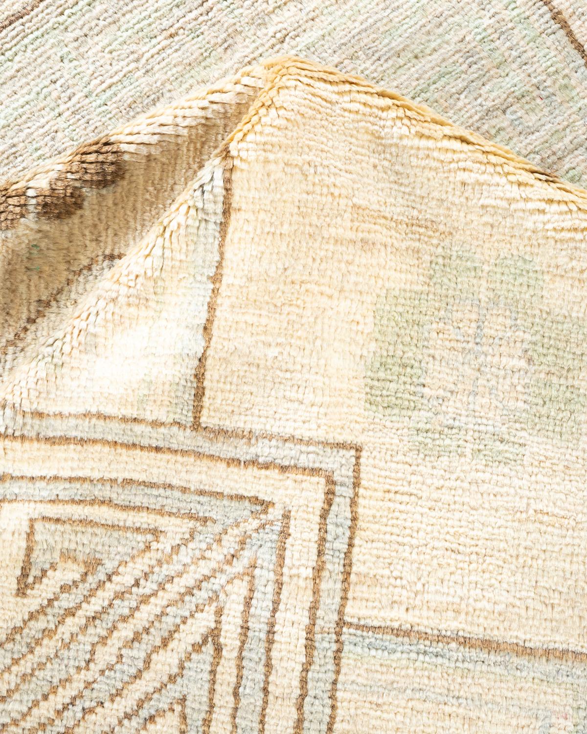 One-of-a-kind Hand Knotted Tribal Khotan Ivory Area Rug 1