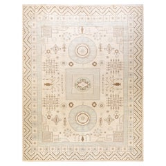 One-of-a-kind Hand Knotted Tribal Khotan Ivory Area Rug