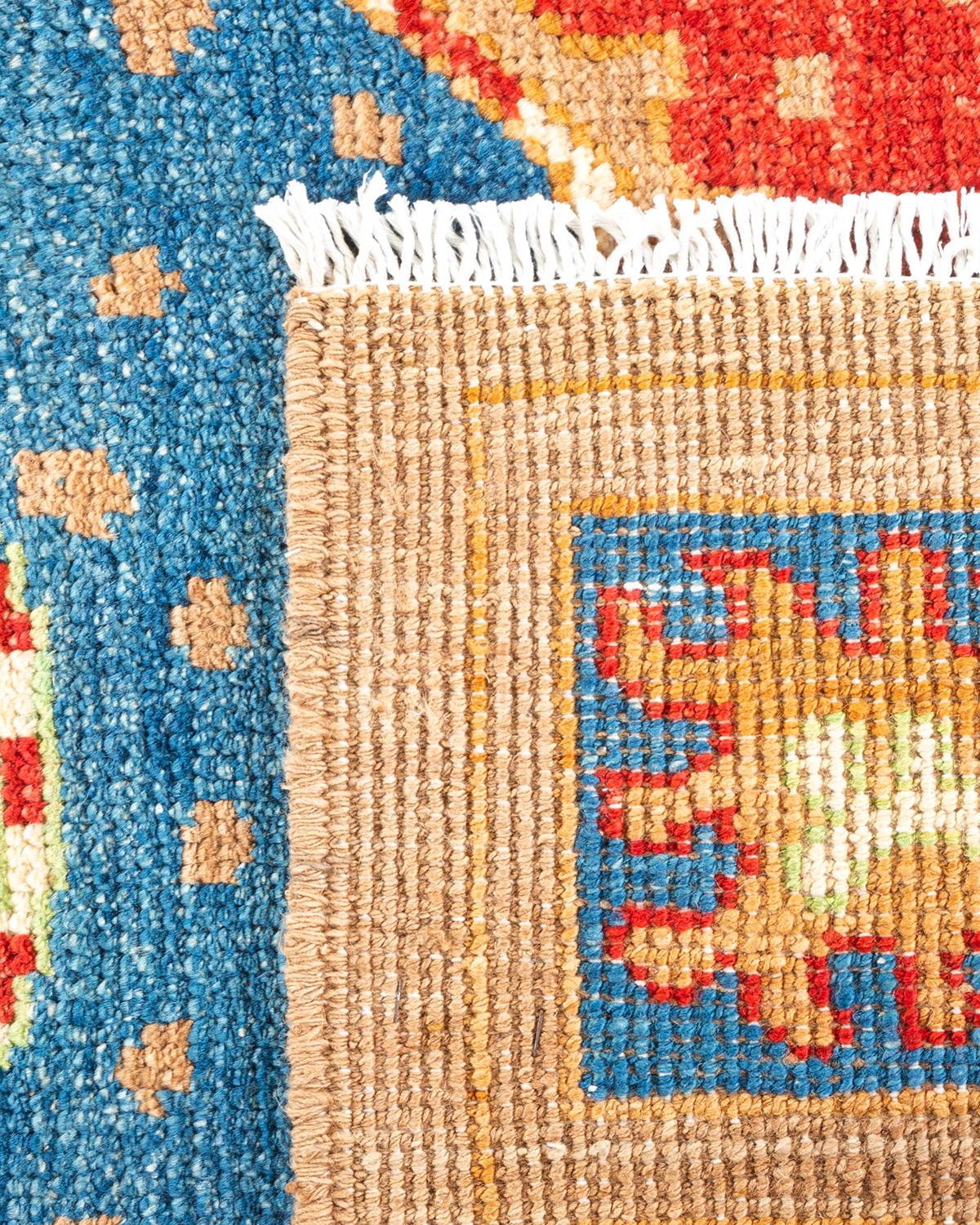 XXIe siècle et contemporain Tapis jaune tribal moderne noué à la main unique en son genre, de 1,80 m x 2,80 m en vente
