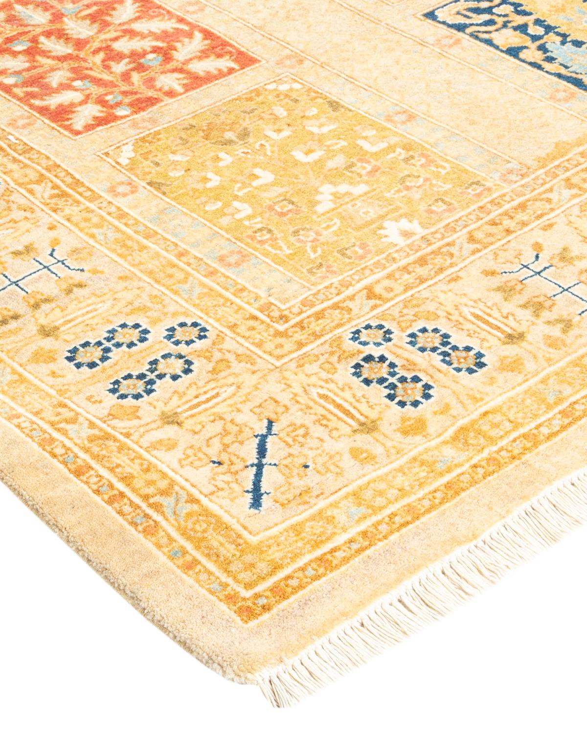 With understated palettes and allover designs, the rugs in the Mogul Collection will bring timeless sophistication to any room. Influenced by a spectrum of Turkish, Indian, and Persian designs, the artisans who handweave these wool rugs imbue