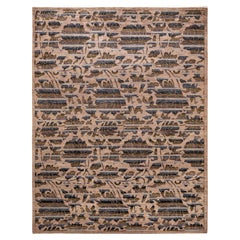 One-of-a-Kind Hand Knotted Wool Arts & Crafts Beige Area Rug