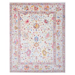 One-of-a-kind Hand Knotted Wool Contemporary Ivory Area Rug