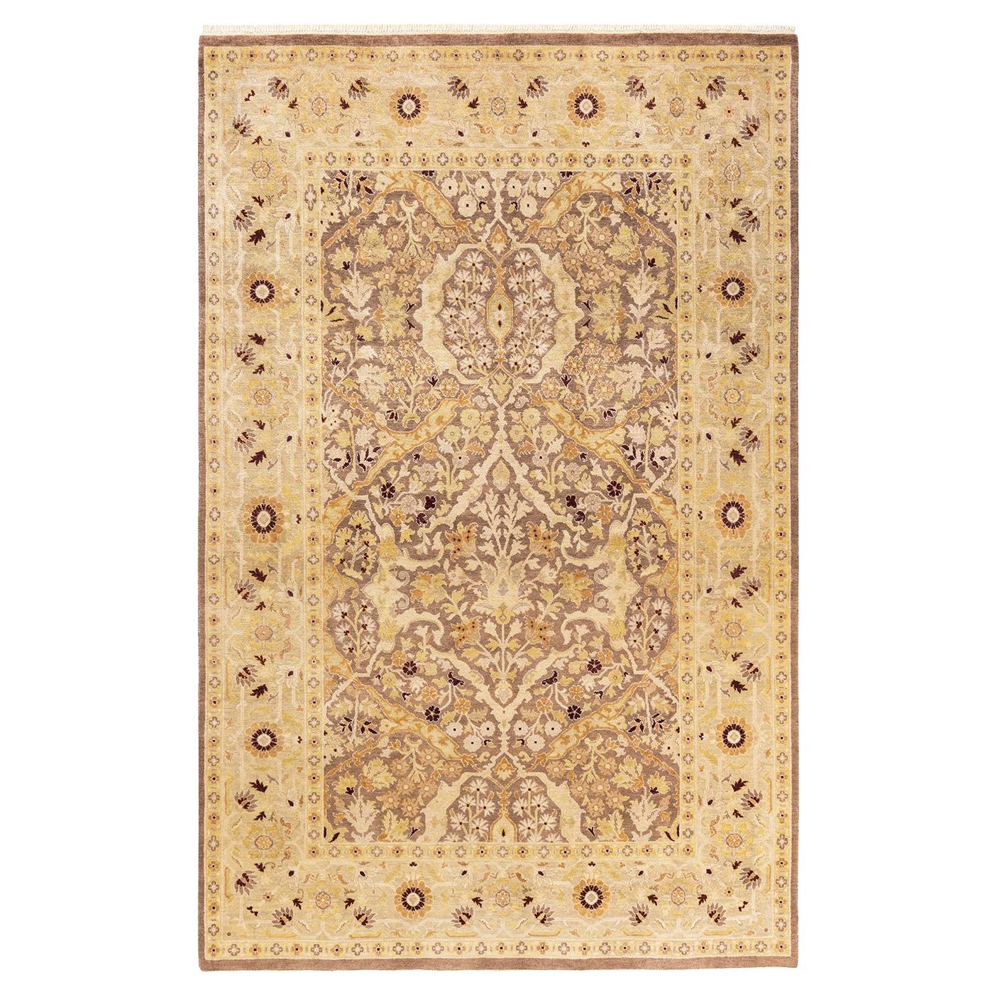 One-of-a-kind Hand Knotted Wool Eclectic Brown Area Rug