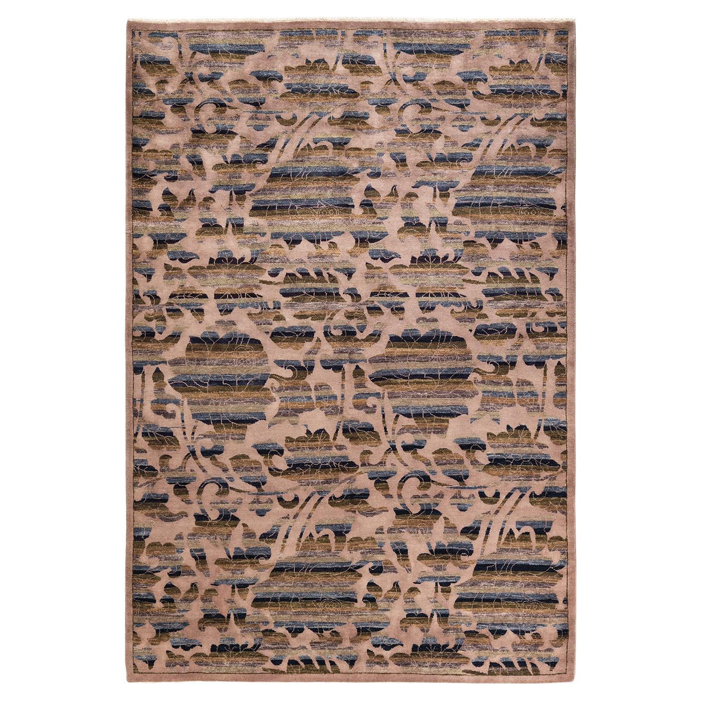 One-of-a-kind Hand Knotted Wool Eclectic Brown Area Rug