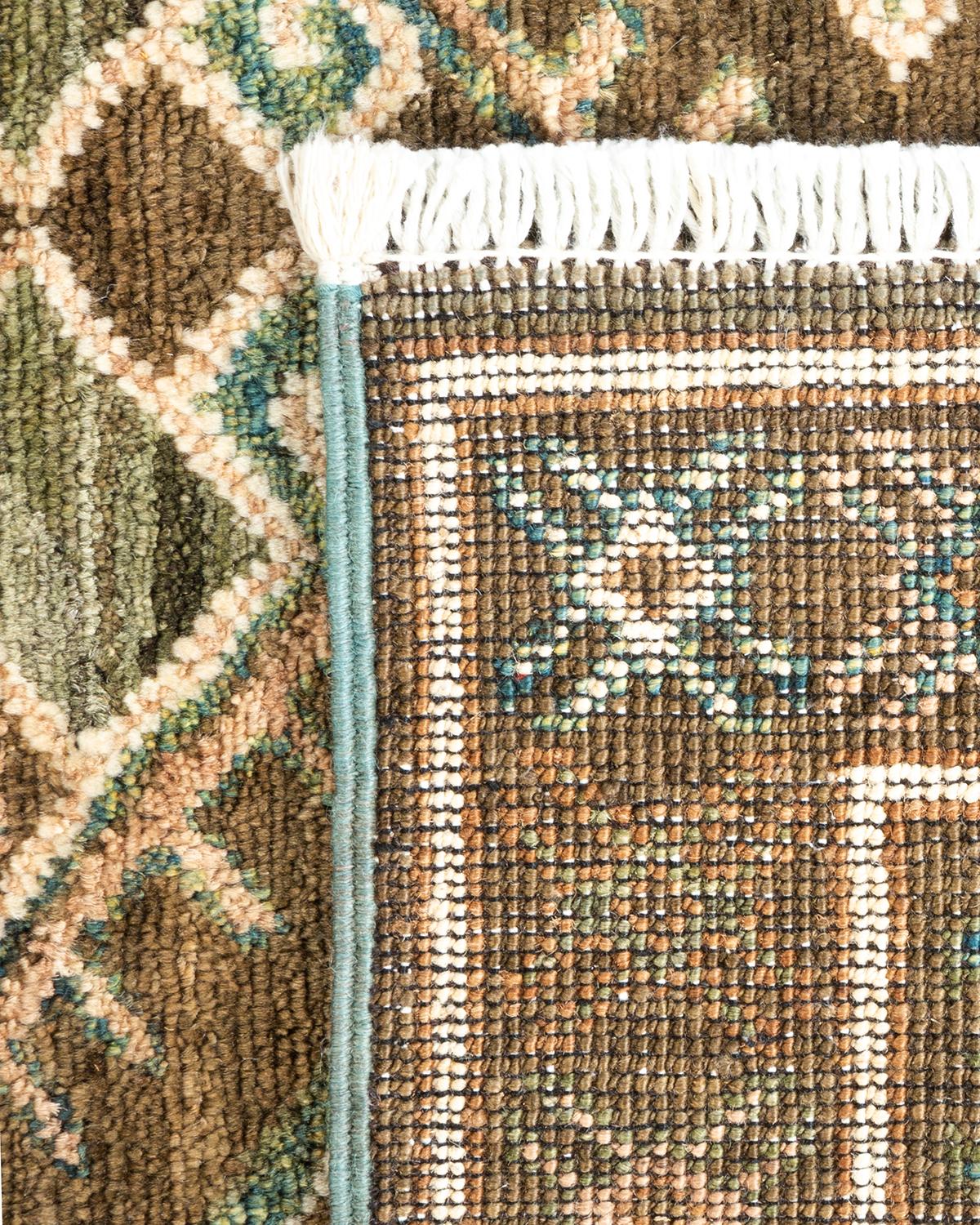 Alfombra de lana anudada a mano, única en su género, gris ecléctica Siglo XXI y contemporáneo en venta
