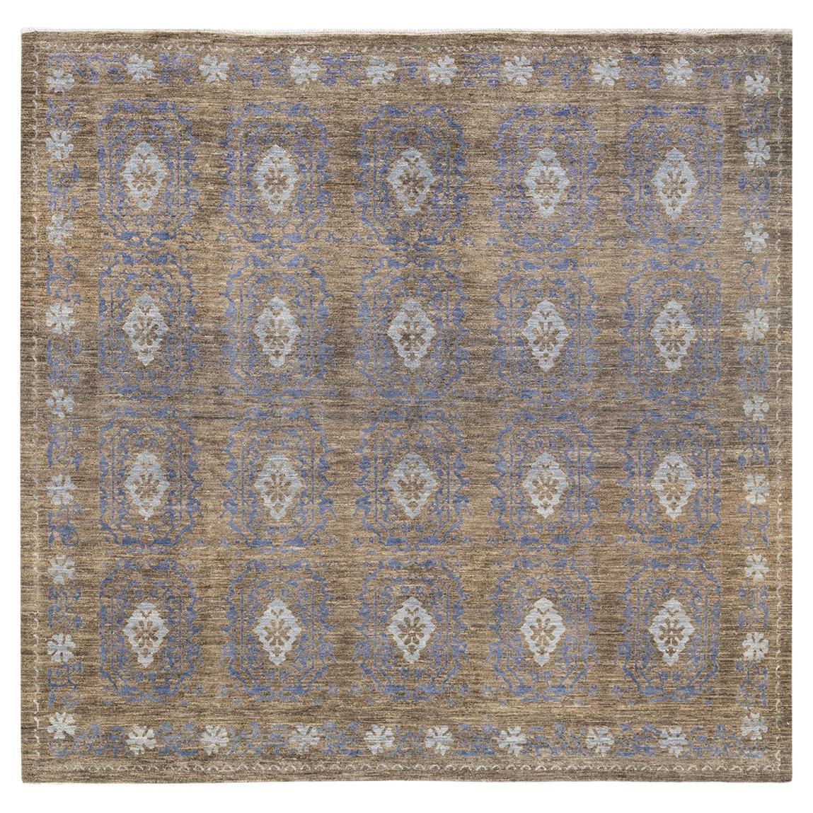One-of-a-Kind Hand Knotted Wool Eclectic Gray Area Rug