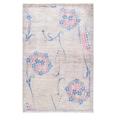 One-of-a-kind Hand Knotted Wool Eclectic Grey Area Rug