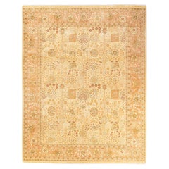 One-of-a-kind Hand Knotted Wool Eclectic Ivory Area Rug