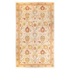 One-of-a-kind Hand Knotted Wool Eclectic Ivory Area Rug