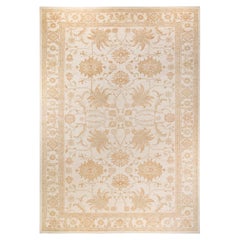 One-of-a-kind Hand Knotted Wool Eclectic Ivory Area Rug