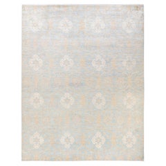 One-of-a-kind Hand Knotted Wool Eclectic Light Blue Area Rug