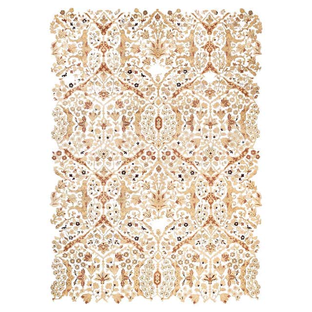 One-of-a-kind Hand Knotted Wool Eclectic Light Blue Area Rug For Sale ...