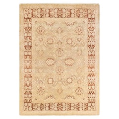 One-of-a-kind Hand Knotted Wool Eclectic Light Gray Area Rug