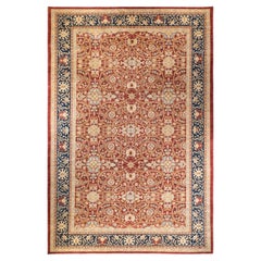 One-of-a-kind Hand Knotted Wool Eclectic Orange Area Rug