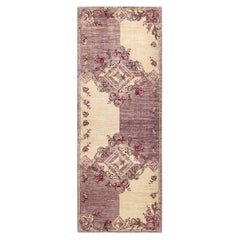One-of-a-kind Hand Knotted Wool Eclectic Purple Area Rug