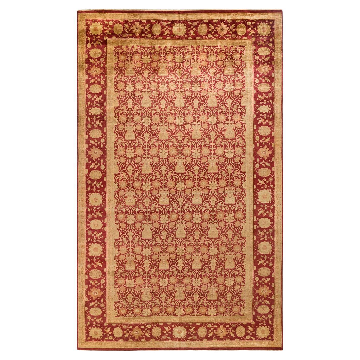 One-of-a-kind Hand Knotted Wool Eclectic Red Area Rug