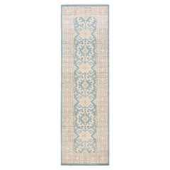 One-of-a-kind Hand Knotted Wool Khotan Light Blue Area Rug