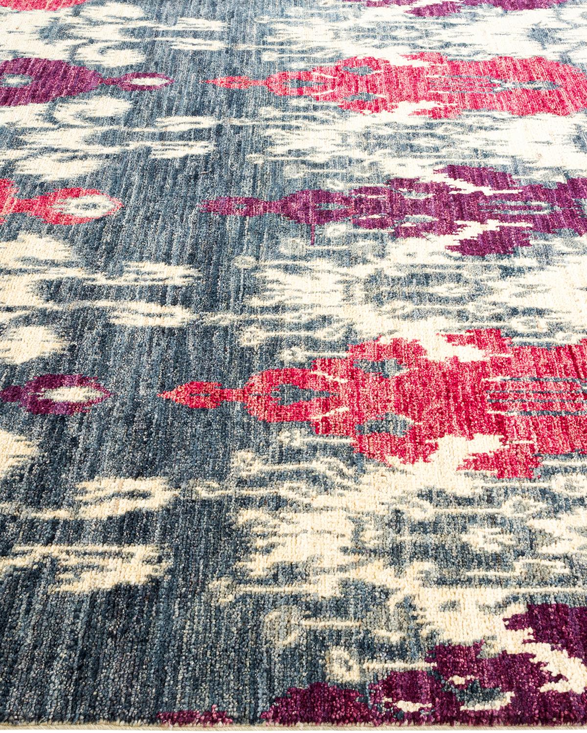 One-of-a-kind Hand Knotted Wool Modern Ivory Area Rug In New Condition For Sale In Norwalk, CT