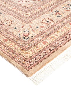 One-of-a-kind Hand Knotted Wool Mogul Beige Area Rug