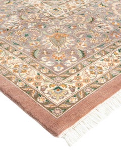 Einzigartiger handgeknüpfter Wollteppich Mogul Beige Area Rug