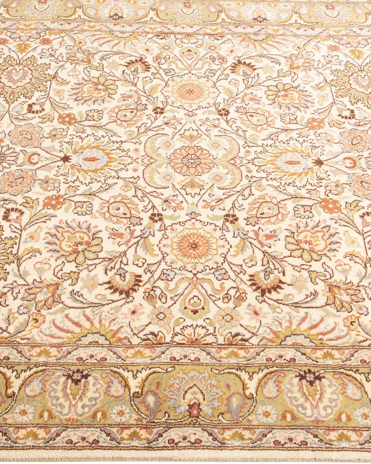 Tappeto Mogul Beige in lana annodata a mano unico nel suo genere In condizioni Nuovo in vendita a Norwalk, CT