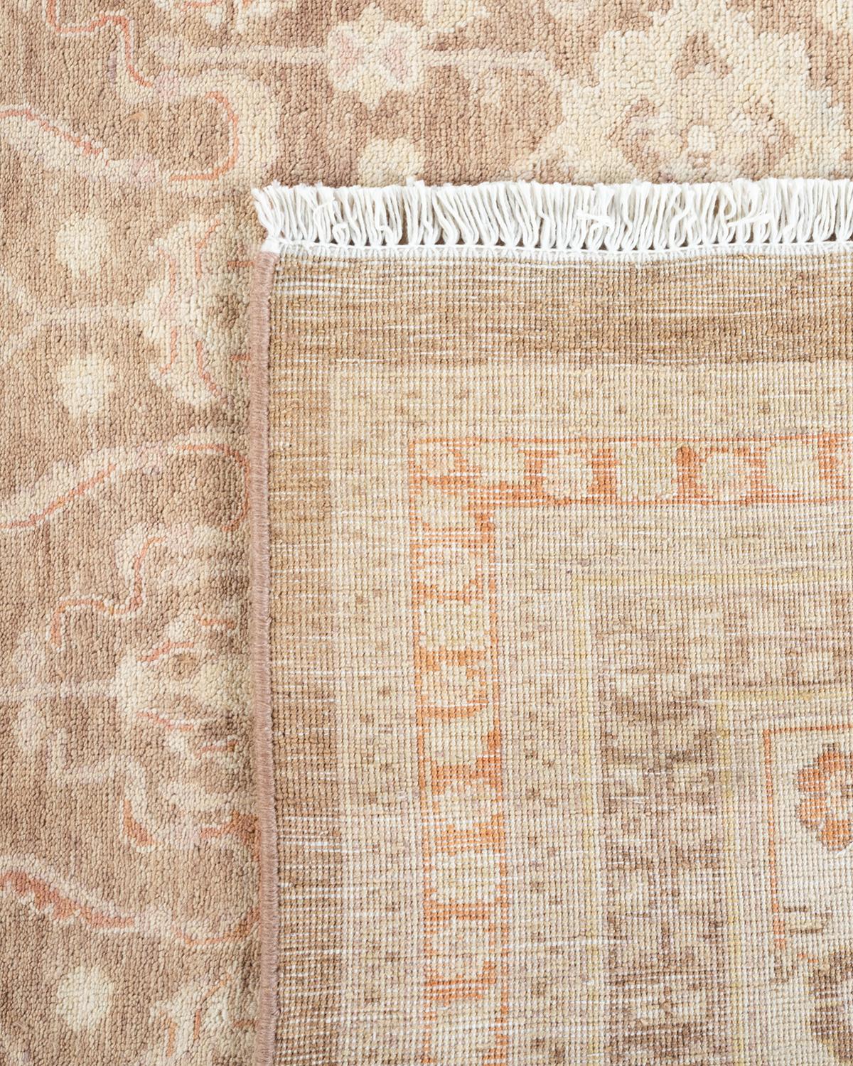 XXI secolo e contemporaneo Tappeto Mogul Beige in lana annodata a mano unico nel suo genere in vendita