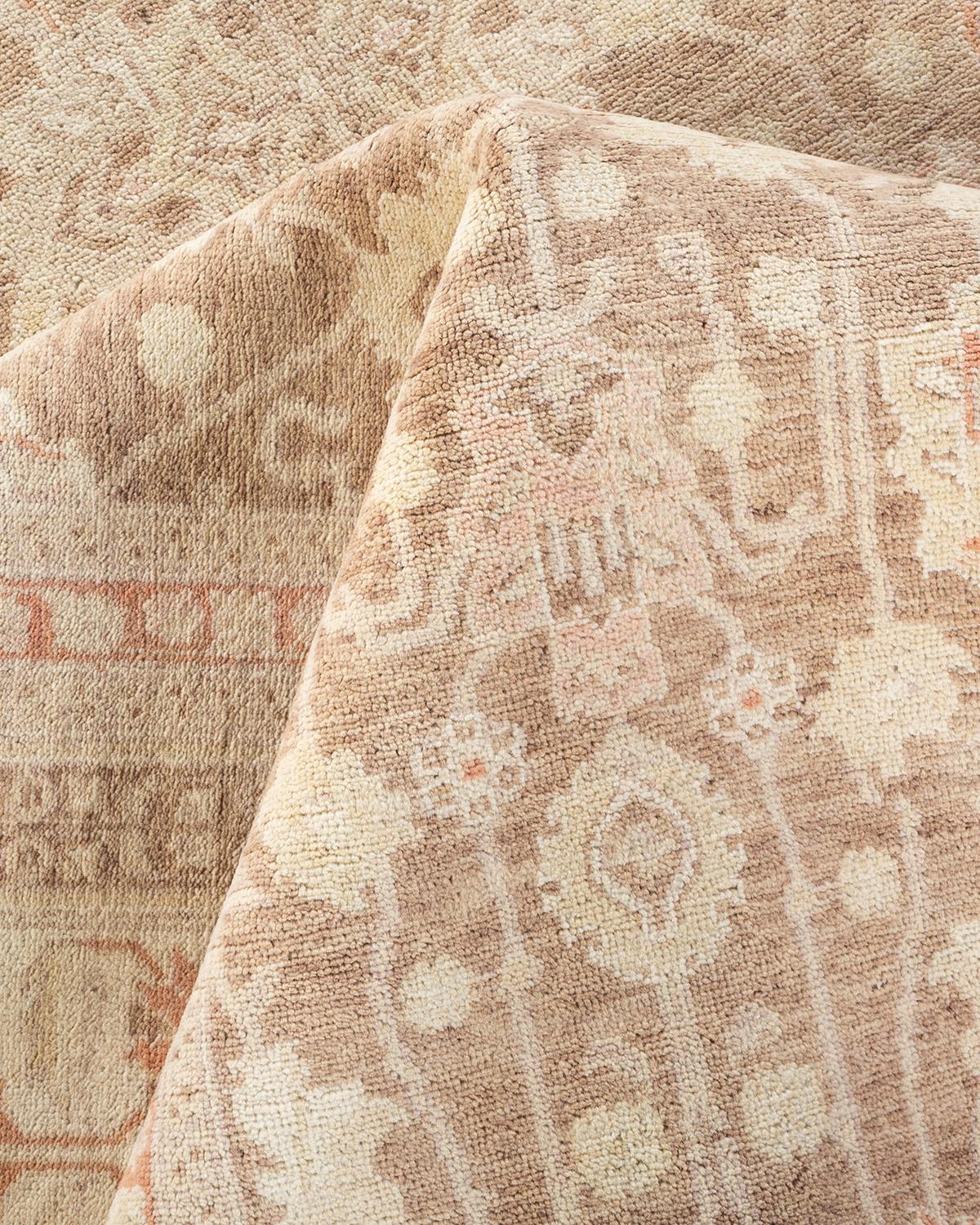 Tappeto Mogul Beige in lana annodata a mano unico nel suo genere in vendita 1