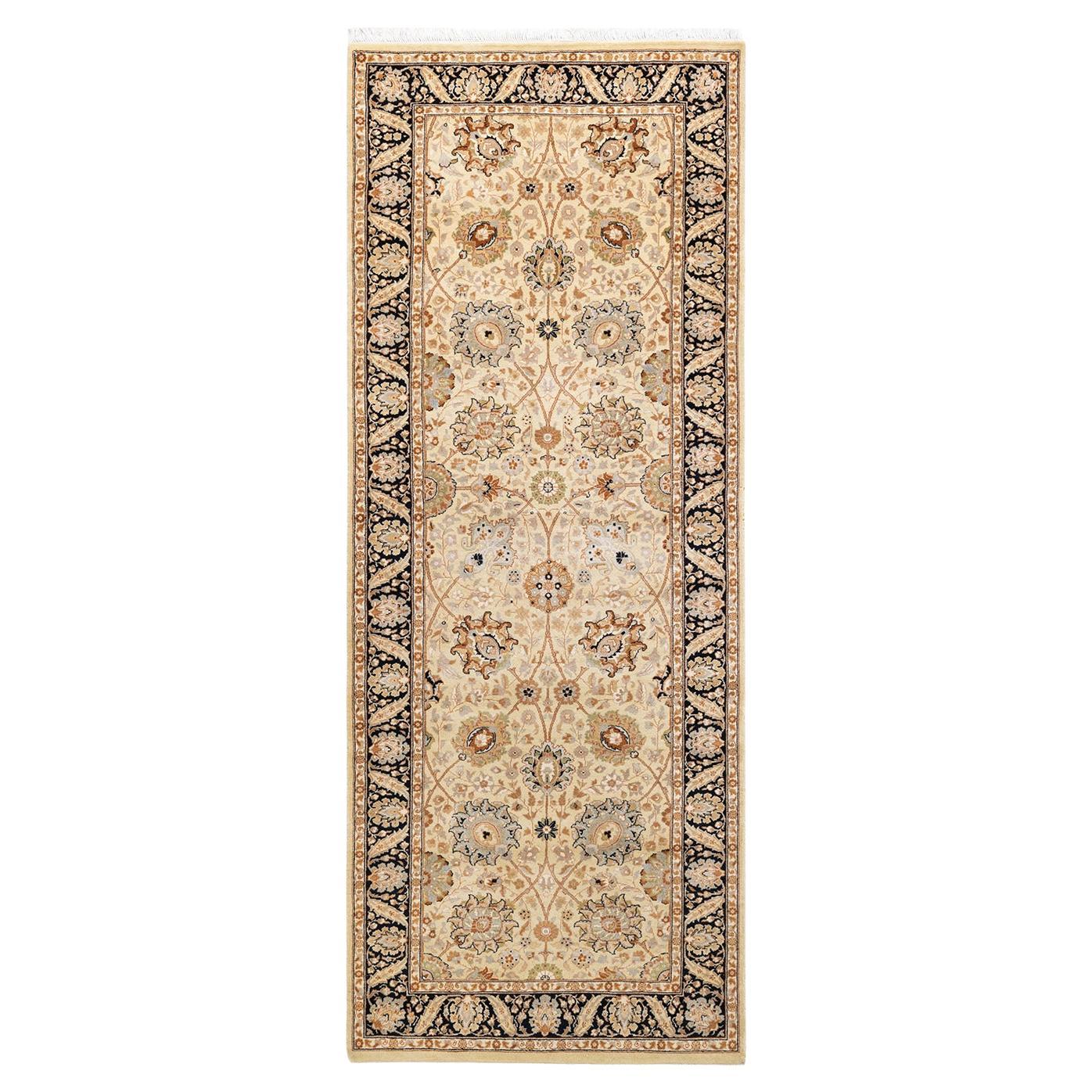 One-of-a-kind Hand Knotted Wool Mogul Beige Area Rug