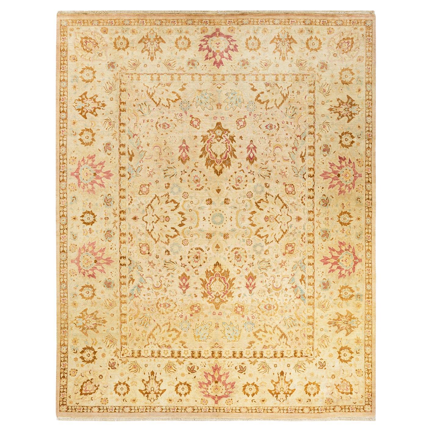 Oneofakind Hand Knotted Wool Mogul Beige Area Rug For Sale at 1stDibs