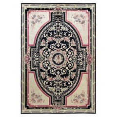 One-of-a-kind Hand Knotted Wool Mogul Black Area Rug