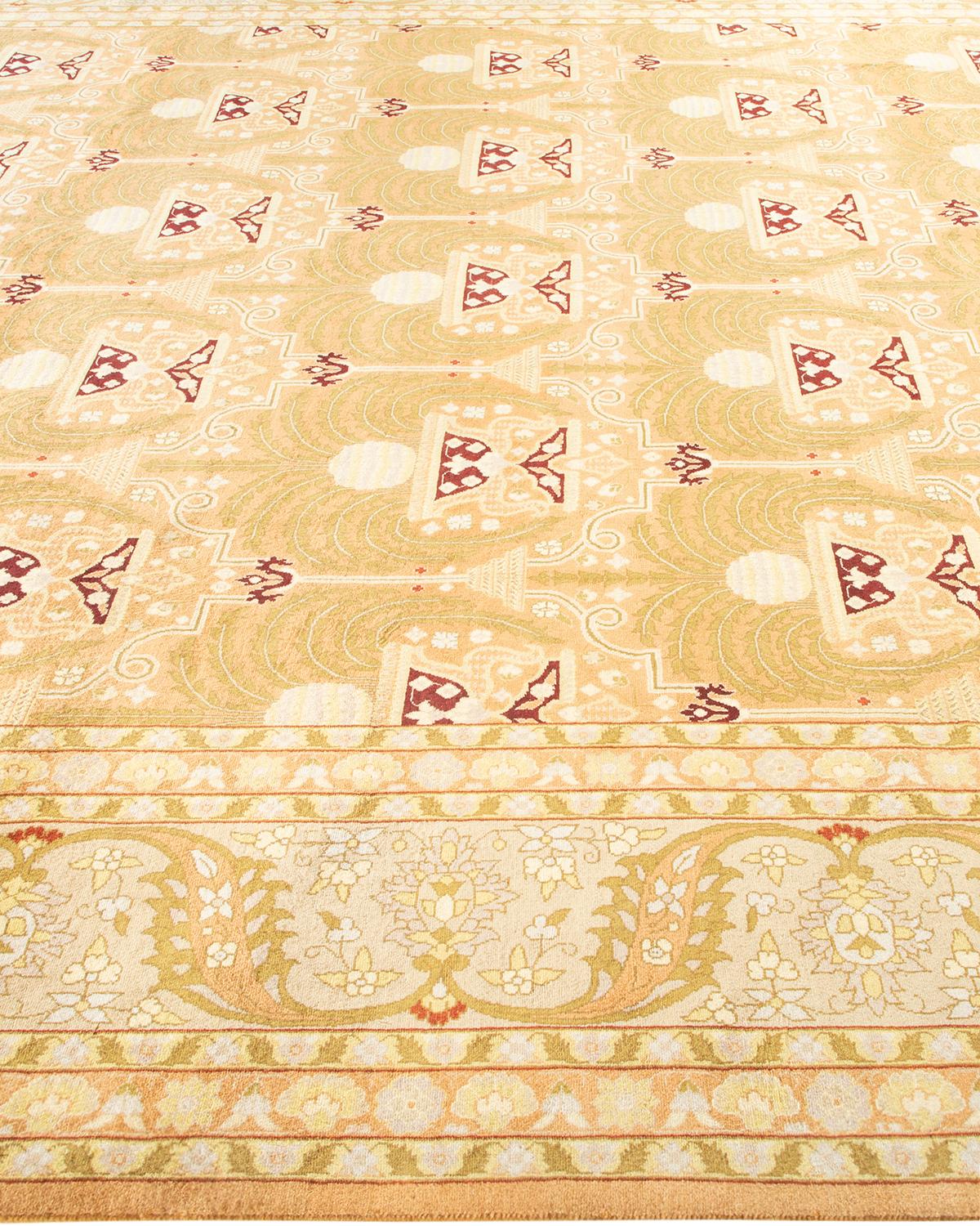 Tapis Mogul marron en laine noué à la main, unique en son genre Neuf - En vente à Norwalk, CT