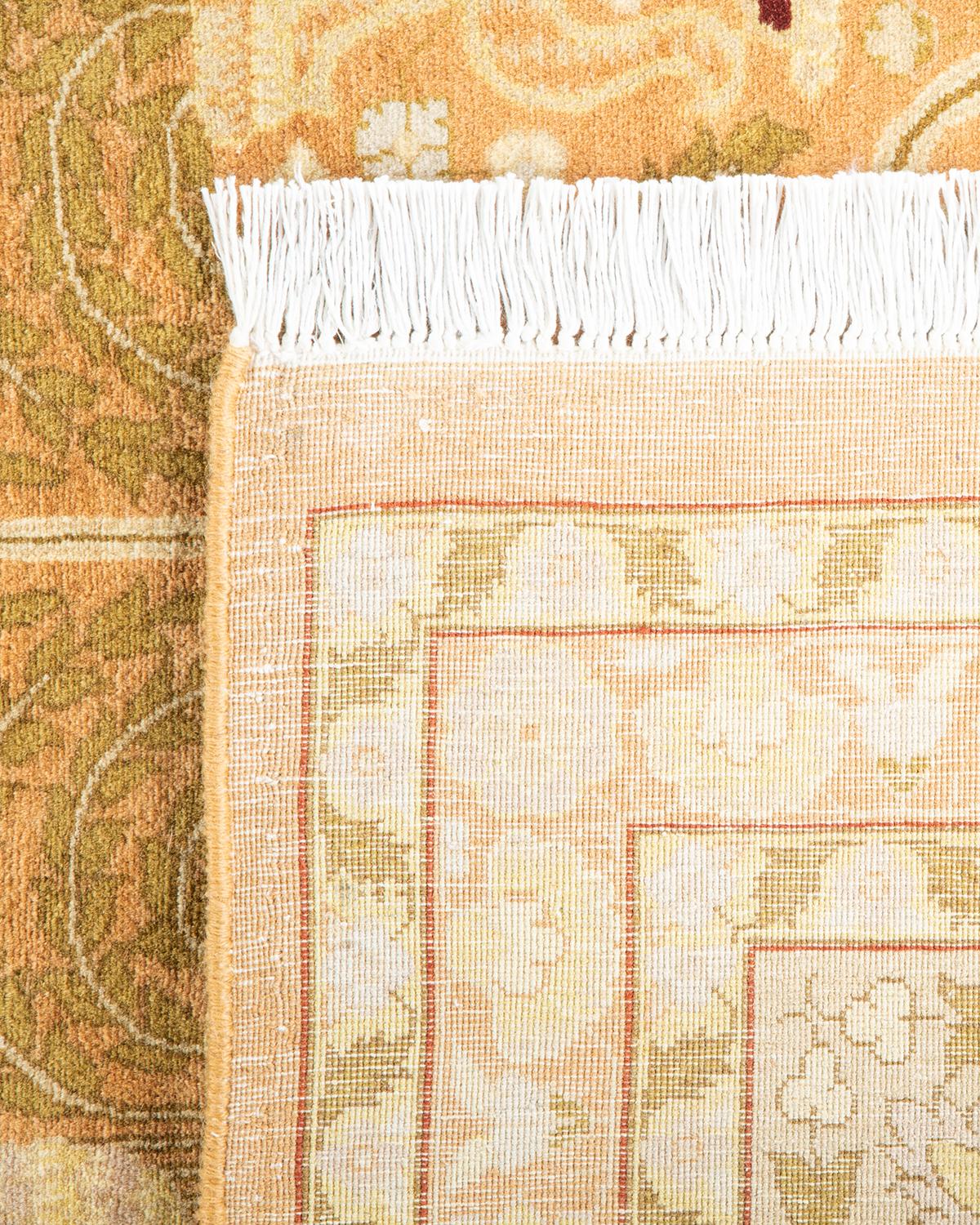 XXIe siècle et contemporain Tapis Mogul marron en laine noué à la main, unique en son genre en vente