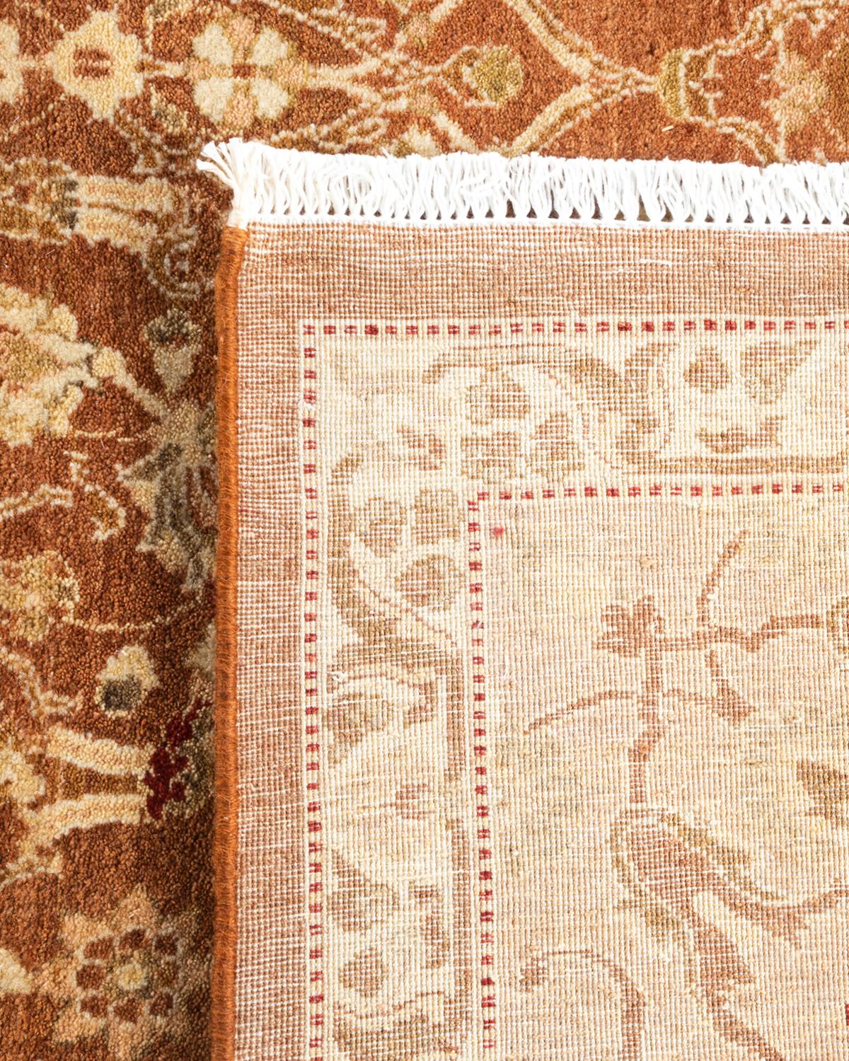 Contemporary One-of-a-kind Hand Knotted Wool Mogul Brown Area Rug For Sale