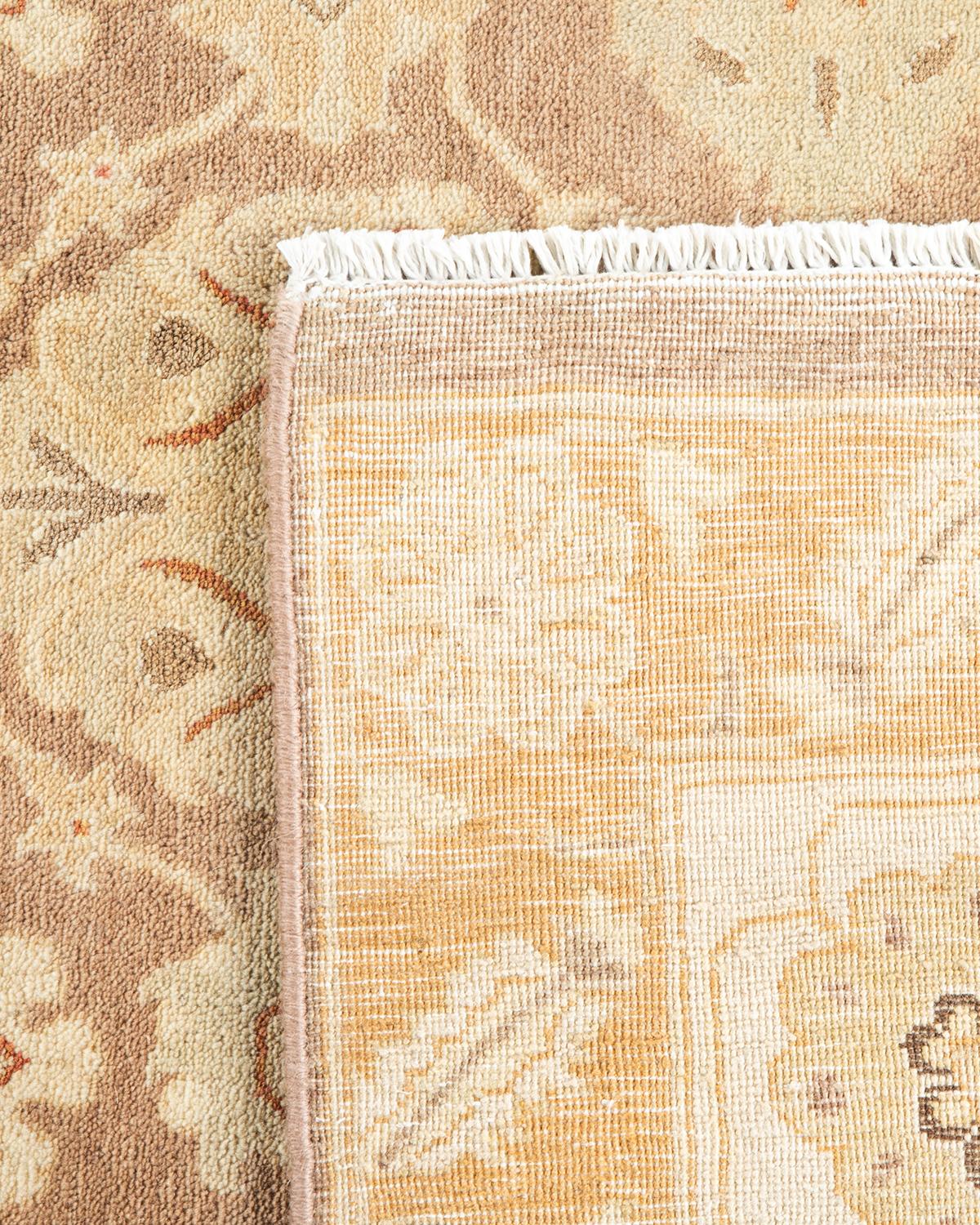 Contemporary One-of-a-kind Hand Knotted Wool Mogul Brown Area Rug For Sale