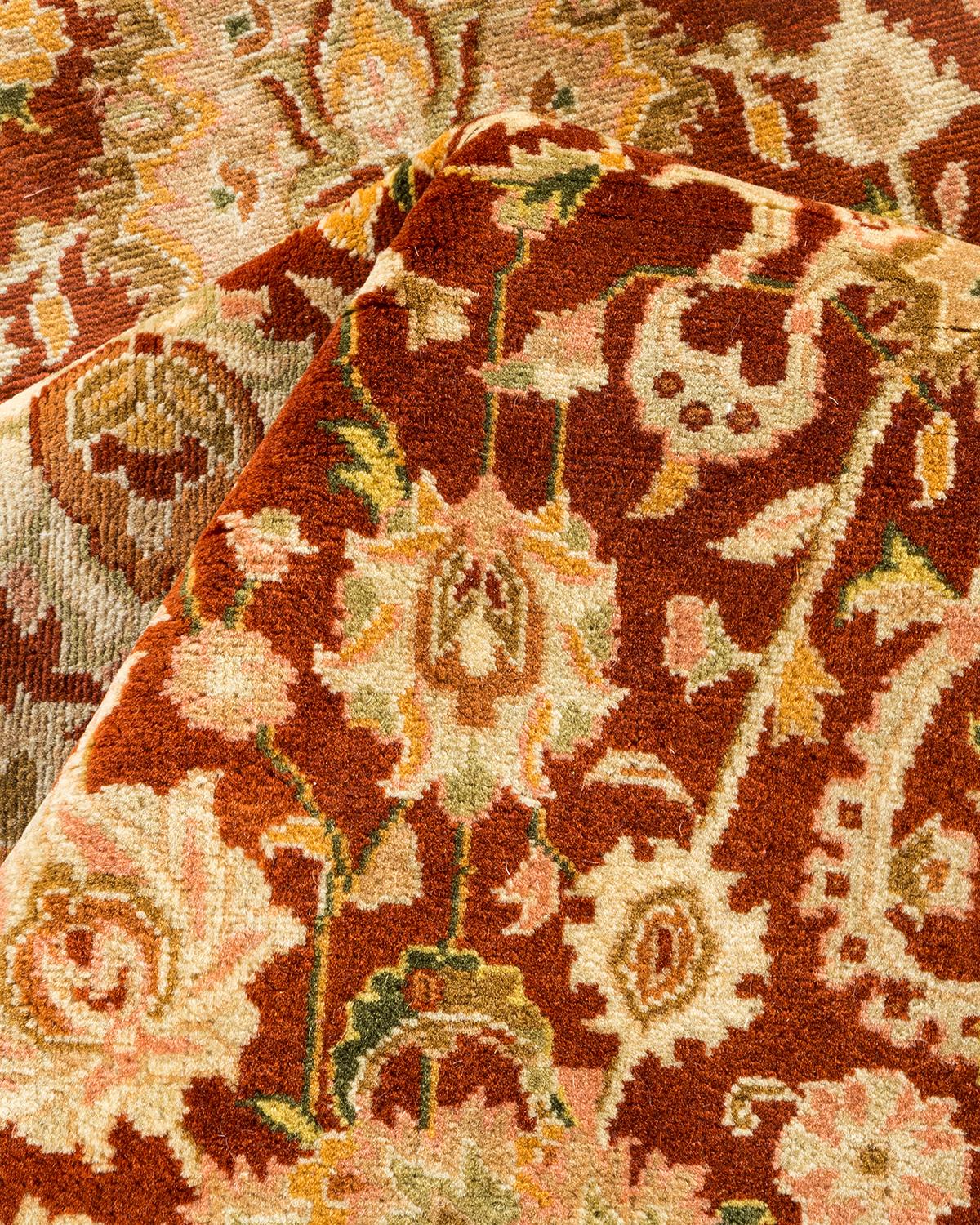 Handgeknüpfter Mogul-Teppich aus brauner Wolle, Unikat im Angebot 2