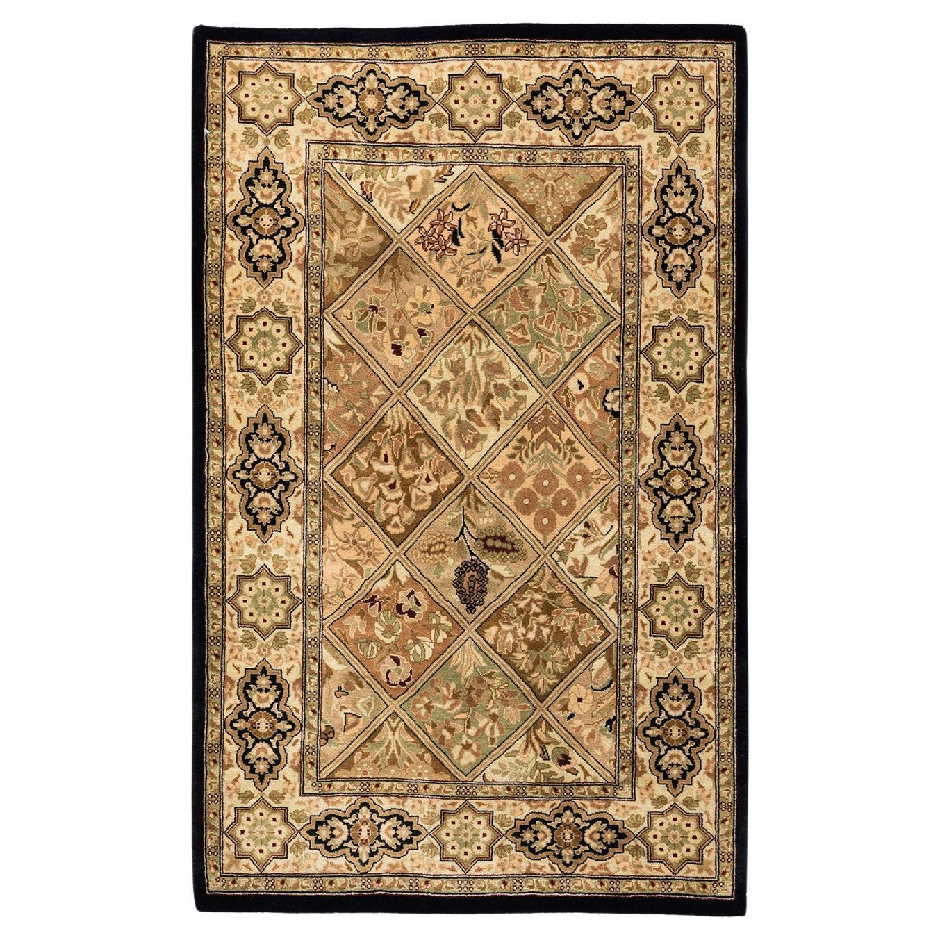 One-of-a-Kind Hand Knotted Wool Mogul Brown Area Rug