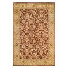 One-of-a-kind Hand Knotted Wool Mogul Brown Area Rug