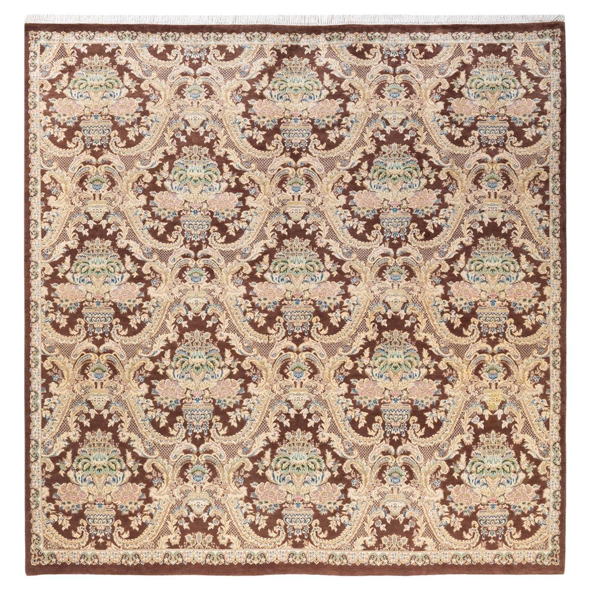 One-of-a-kind Hand Knotted Wool Mogul Brown Area Rug