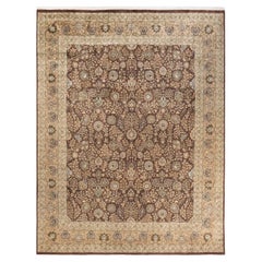 One-of-a-kind Hand Knotted Wool Mogul Brown Area Rug