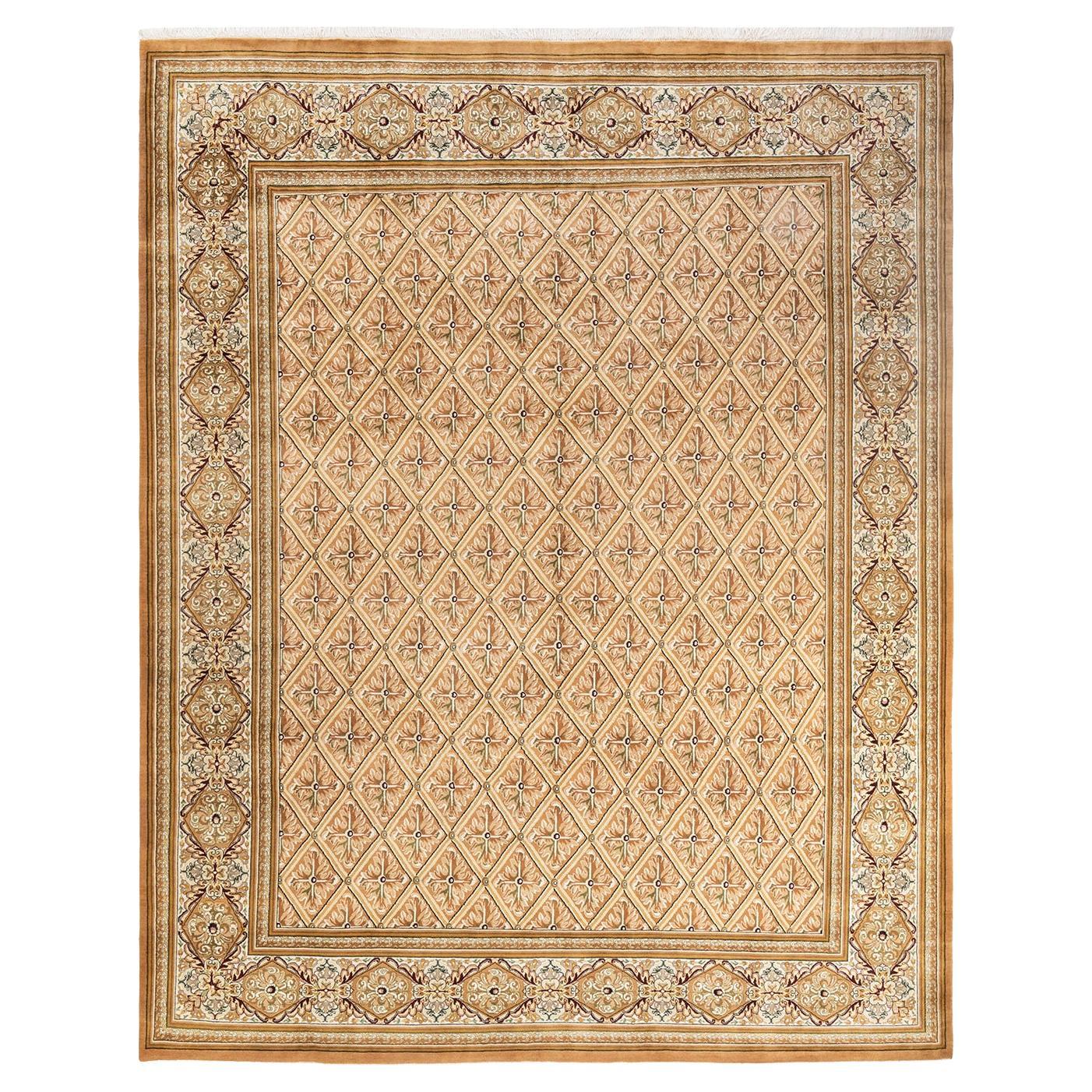 One-of-a-kind Hand Knotted Wool Mogul Brown Area Rug