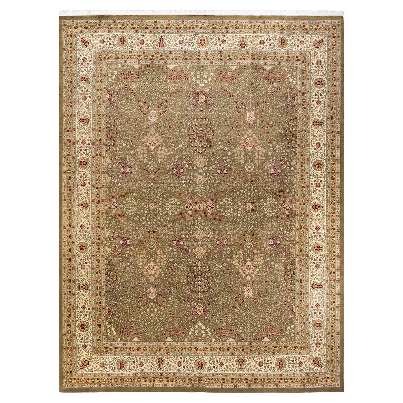 One-of-a-kind Hand Knotted Wool Mogul Brown Area Rug