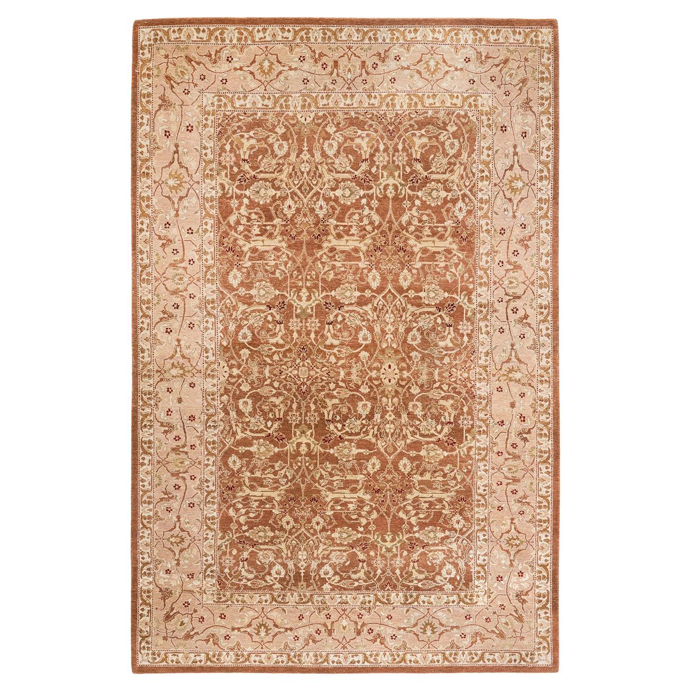 One-of-a-kind Hand Knotted Wool Mogul Brown Area Rug