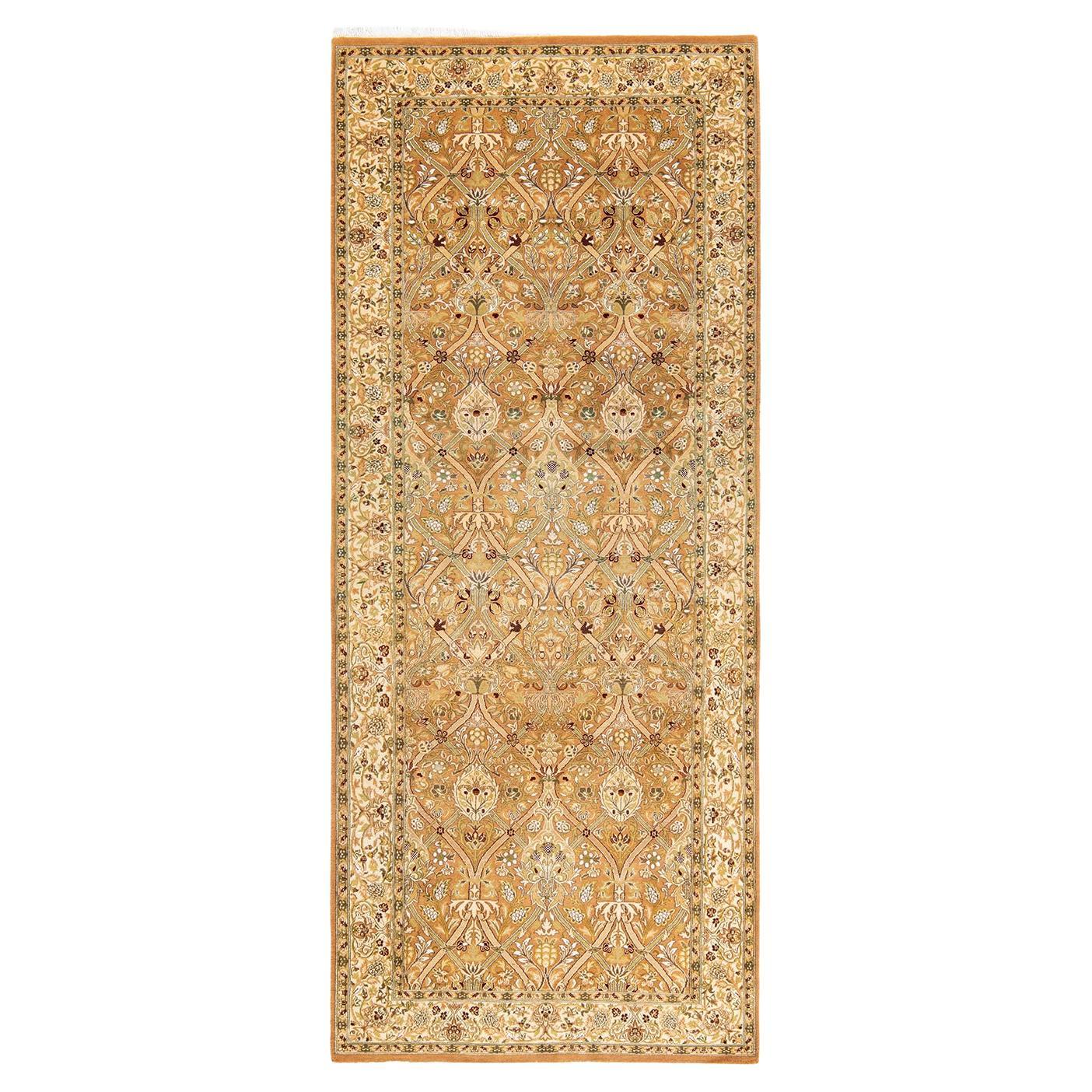 One-of-a-kind Hand Knotted Wool Mogul Brown Area Rug