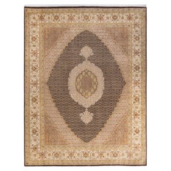 One-of-a-kind Hand Knotted Wool Mogul Brown Area Rug