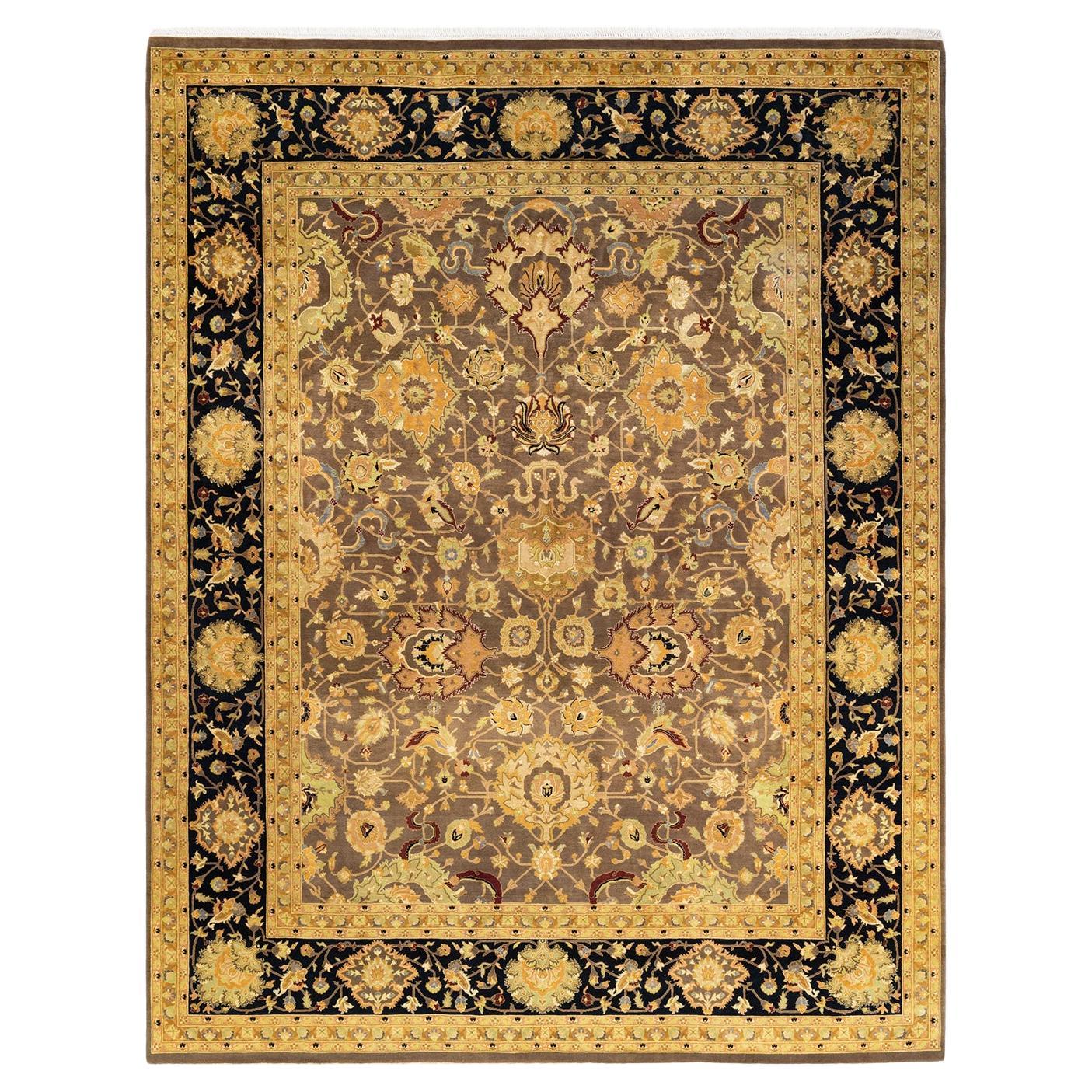 One-of-a-kind Hand Knotted Wool Mogul Brown Area Rug