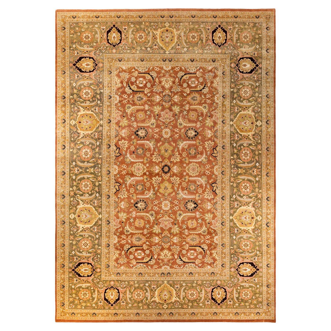 One-of-a-kind Hand Knotted Wool Mogul Brown Area Rug