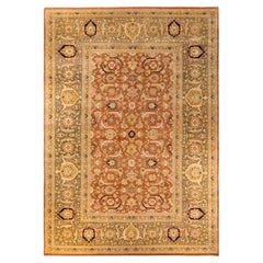 One-of-a-kind Hand Knotted Wool Mogul Brown Area Rug